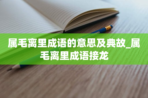 属毛离里成语的意思及典故_属毛离里成语接龙