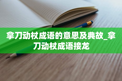 拿刀动杖成语的意思及典故_拿刀动杖成语接龙